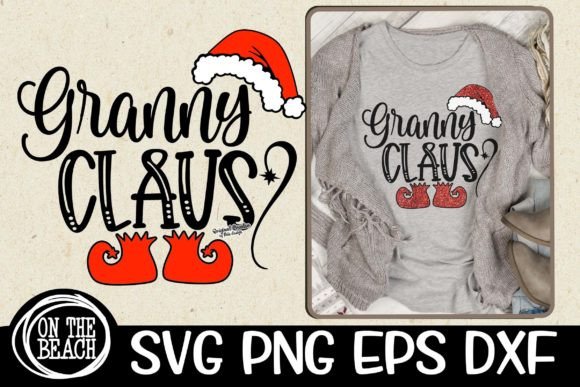 Granny Claus SVG for T-Shirt Designs & Branding