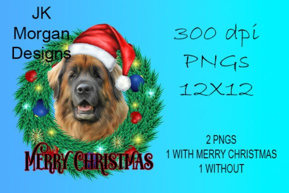 Leonberger in Wreath Santa Hat Crafts Review