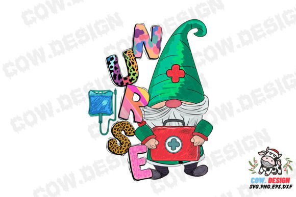 Leopard Gnome Nurse SVG for Crafts & Branding