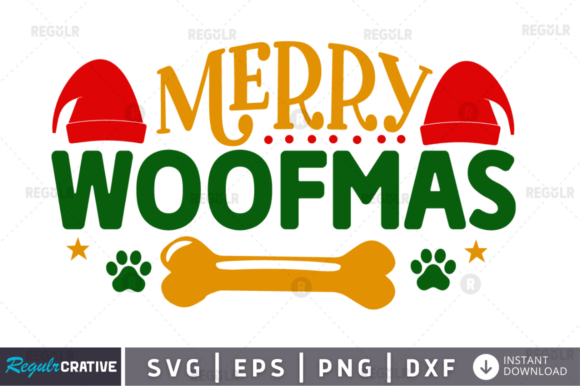 Merry Woofmas SVG Design for Festive Crafts