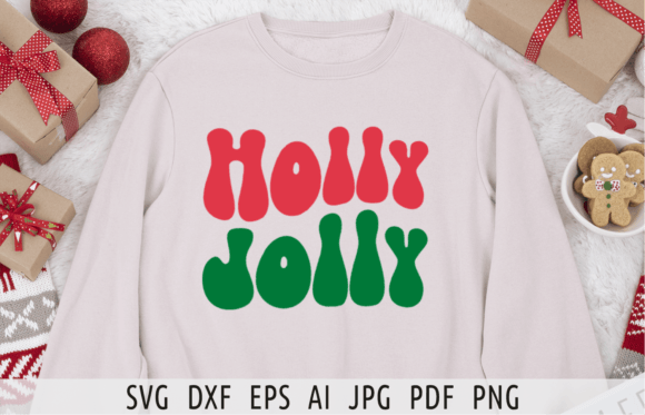 Retro Holly Jolly SVG: Perfect T-Shirt Designs