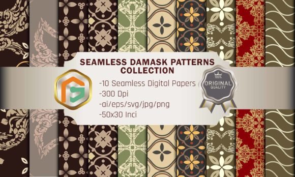 Reviewing Damask Seamless Pattern for Real Embroidery Projects