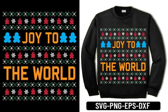 Ugly Sweater - Joy to the World T-Shirt Designs