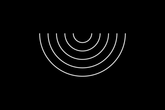 Universal Shape Design Half Circle Lines: Icons for Editors