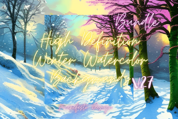 Winter Watercolor Background V27 Review